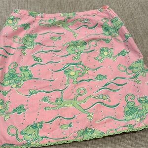 Lilly Pulitzer Pink and Green Skirt